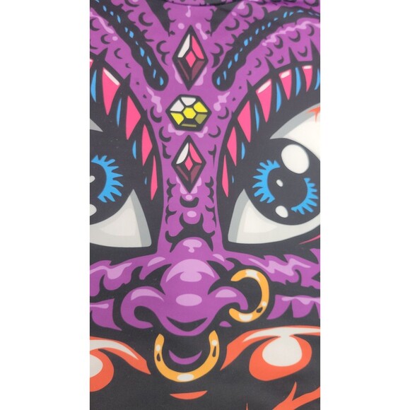 Dolls Kill Club Exx Neon Nightmares Oversized Graphic Tee Shirt Size Small - Picture 7 of 12